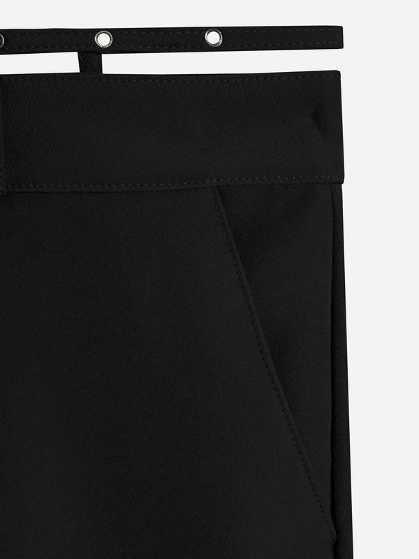 CROSS BELT TROUSER - BLACK