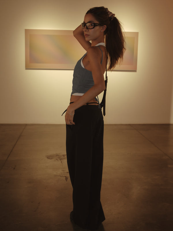 CROSS BELT TROUSER - BLACK