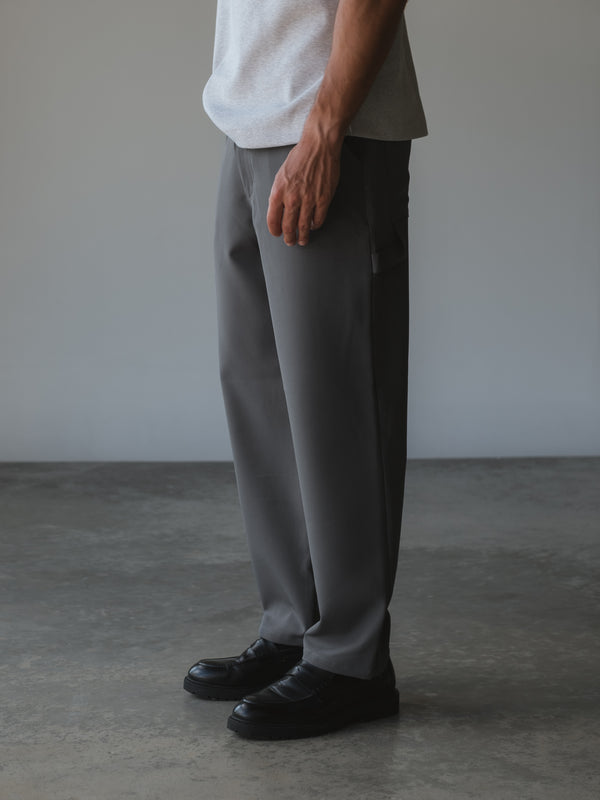 MEN TIMELESS STRAIGHT PANTS - GRAY