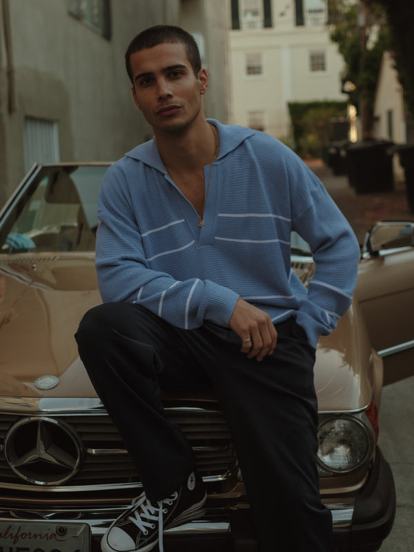 PLEATED FLOWY TROUSER - BLACK