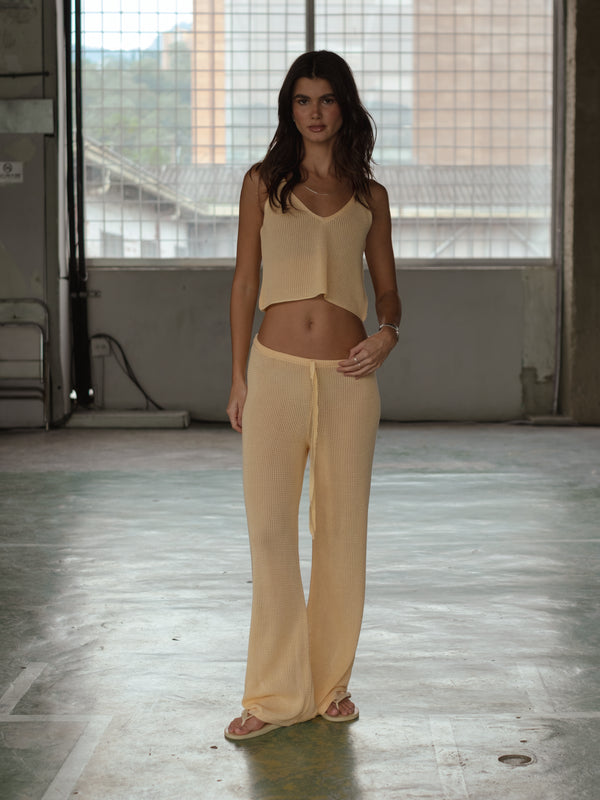 CLASSIC KNIT PANT - CELESTIAL YELLOW