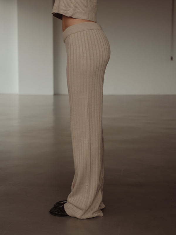 SAUNA KNIT PANTS - NATURAL