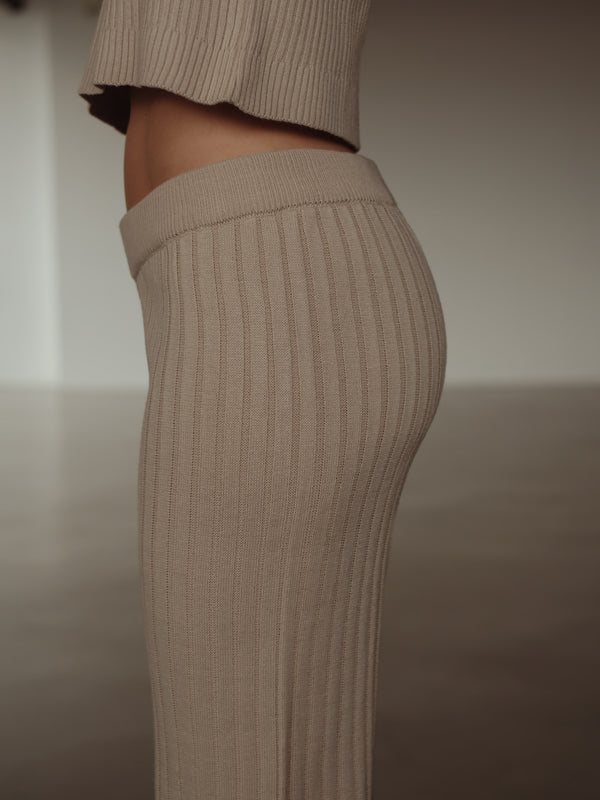 SAUNA KNIT PANTS - NATURAL