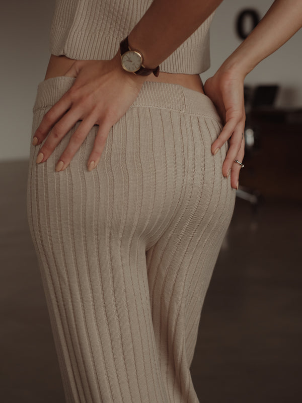 SAUNA KNIT PANTS - NATURAL