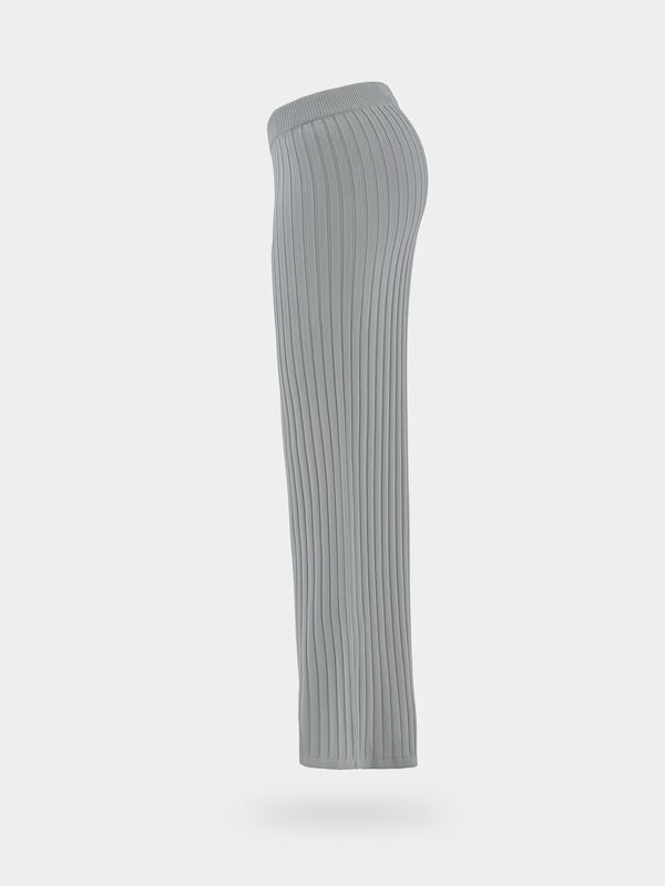 SAUNA KNIT PANTS - LIGHT GRAY