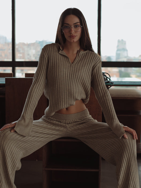 SAUNA KNIT PANTS - CHIPS