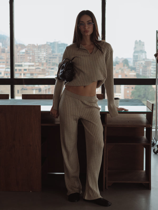 SAUNA KNIT PANTS - CHIPS