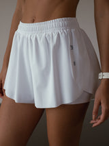 OVERLAP ACTIVE SHORTS - SOFT WHITE