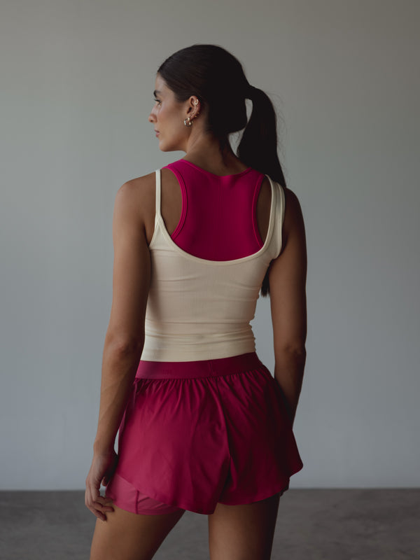 SPARK SEAMLESS TANK TOP - FUCSIA