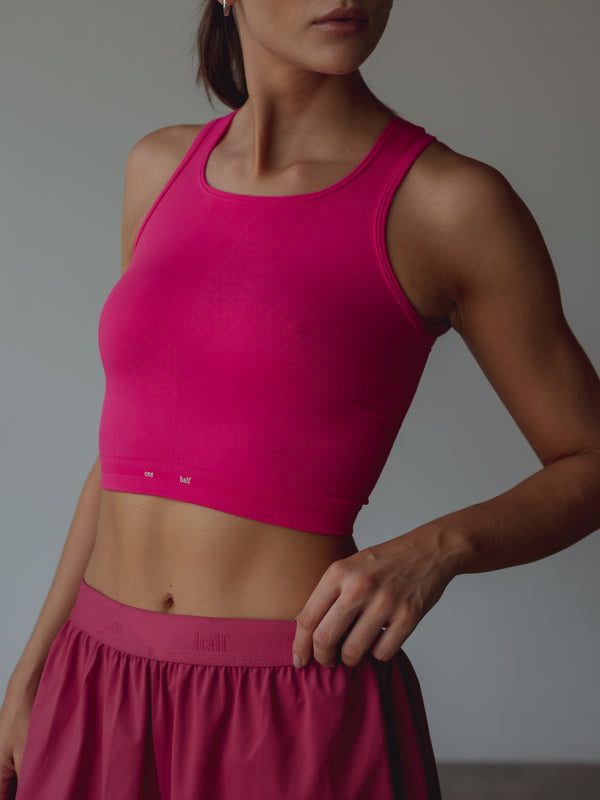 SPARK SEAMLESS TANK TOP - FUCSIA