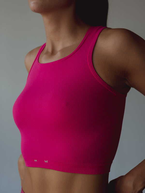 SPARK SEAMLESS TANK TOP - FUCSIA