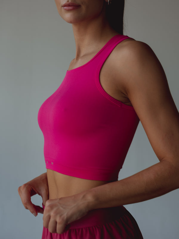 SPARK SEAMLESS TANK TOP - FUCSIA
