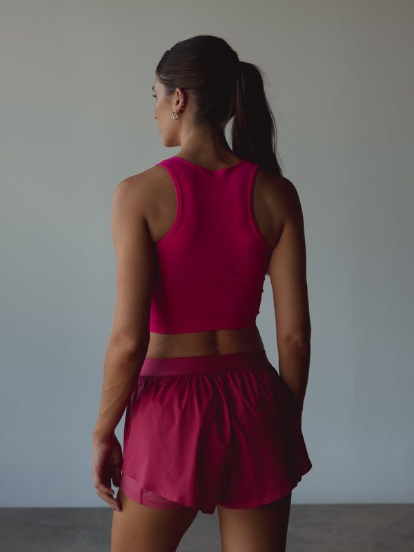 SPARK SEAMLESS TANK TOP - FUCSIA