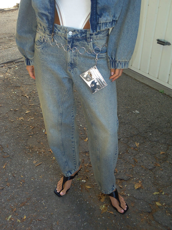 ONE HALF CARD HOLDER - SILVER