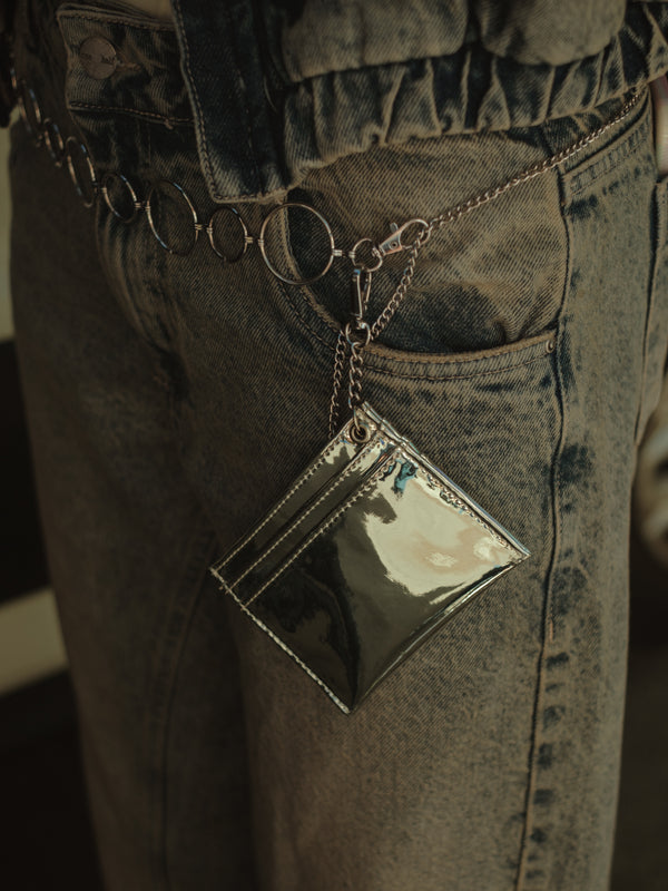 ONE HALF CARD HOLDER - SILVER