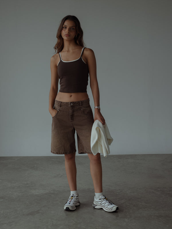 ESSENTIAL TANK TOP - ESPRESSO