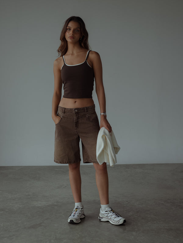 ESSENTIAL TANK TOP - ESPRESSO