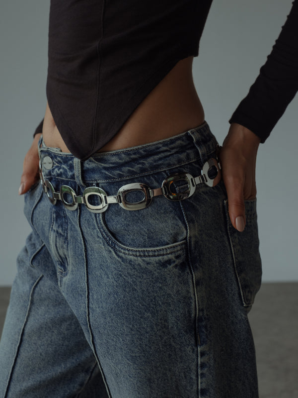 OPEN NECK LONG SLEEVE - BLACK