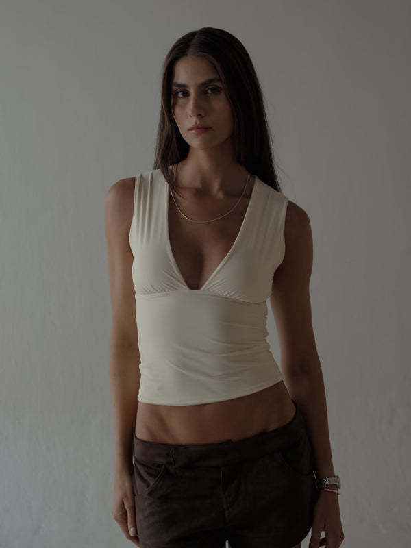 EASY SLIM V TOP - SOFT WHITE