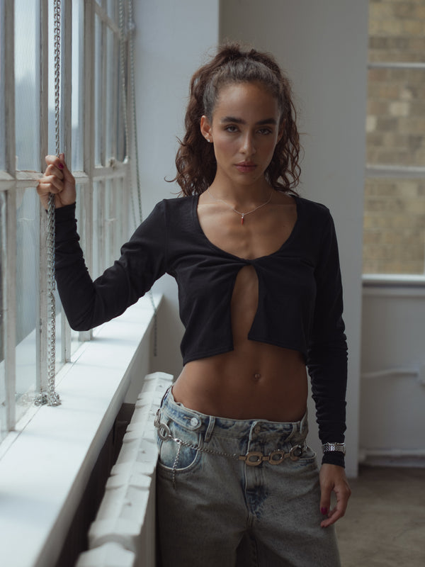OPEN TWIST TOP - BLACK