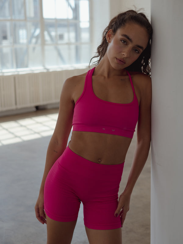 FLOW SEAMLESS TOP - FUCSIA
