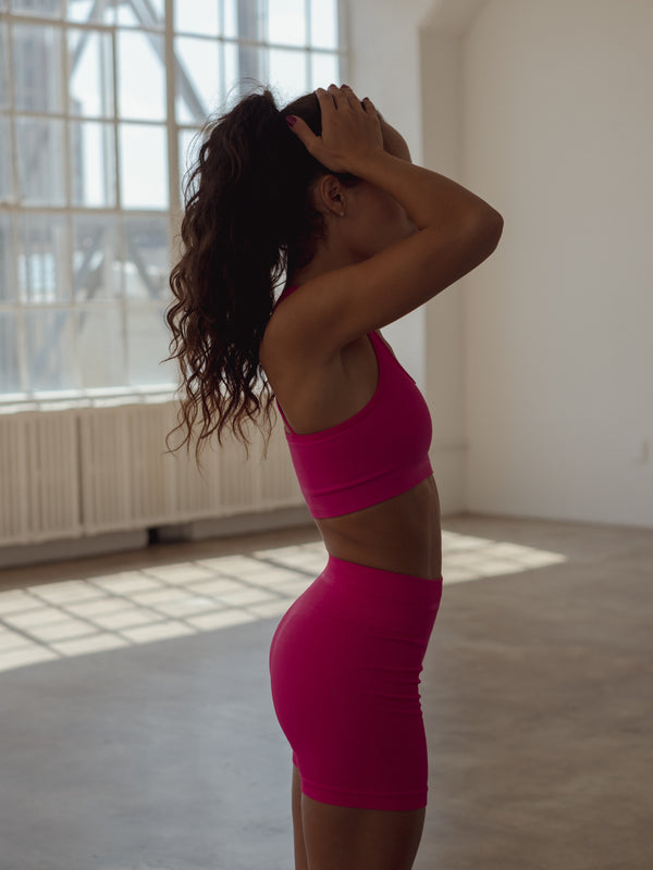 FLOW SEAMLESS TOP - FUCSIA
