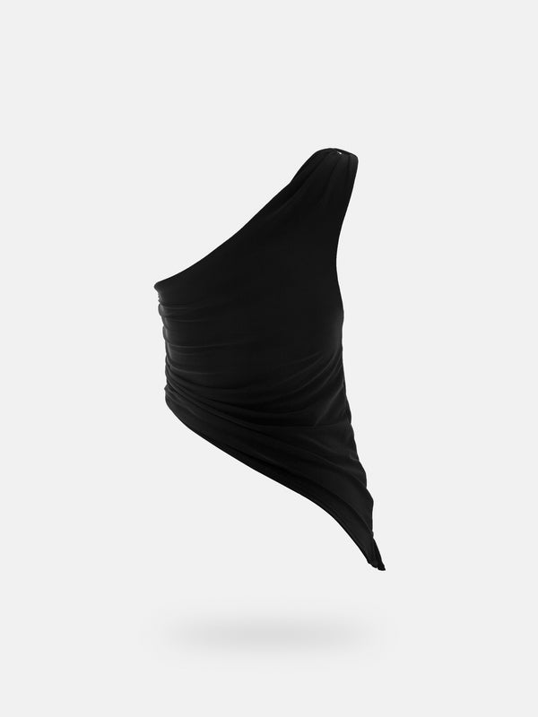 SIDED LONG TOP - BLACK