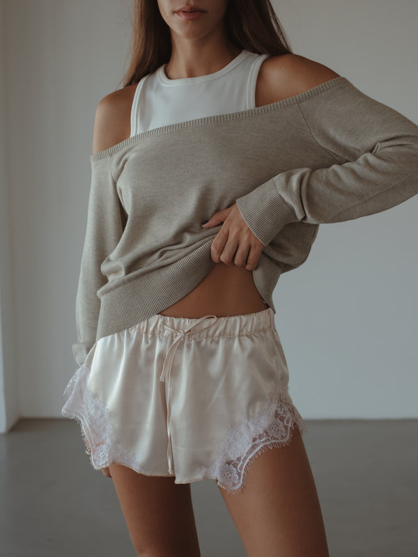 RIB SIMPLY TANK - CREAMY