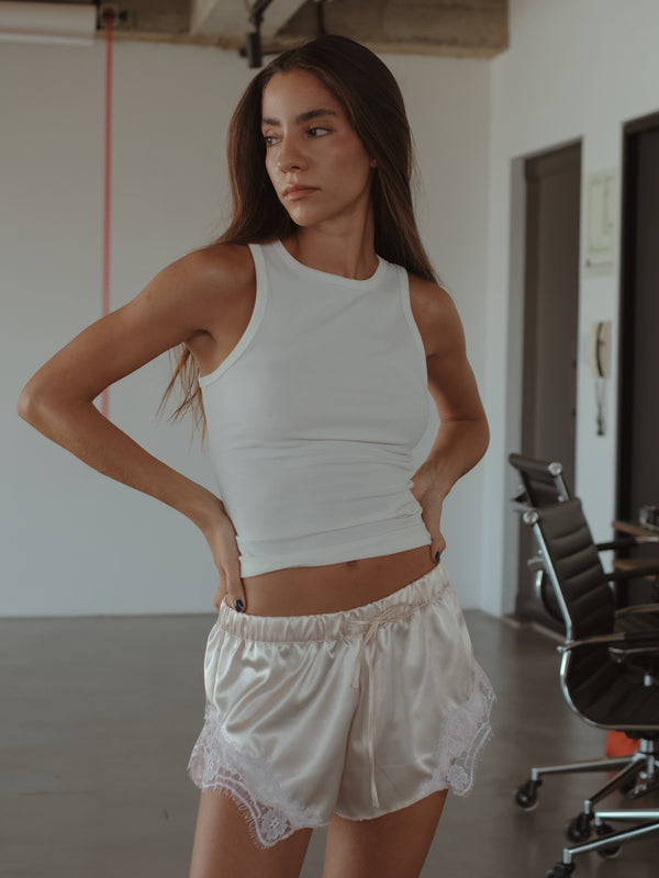 RIB SIMPLY TANK - CREAMY