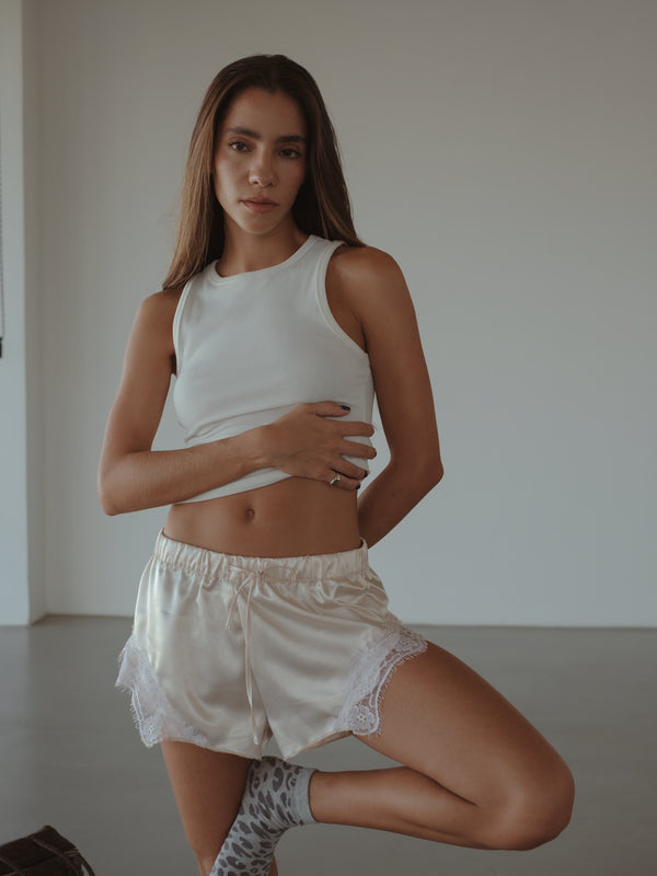 RIB SIMPLY TANK - CREAMY