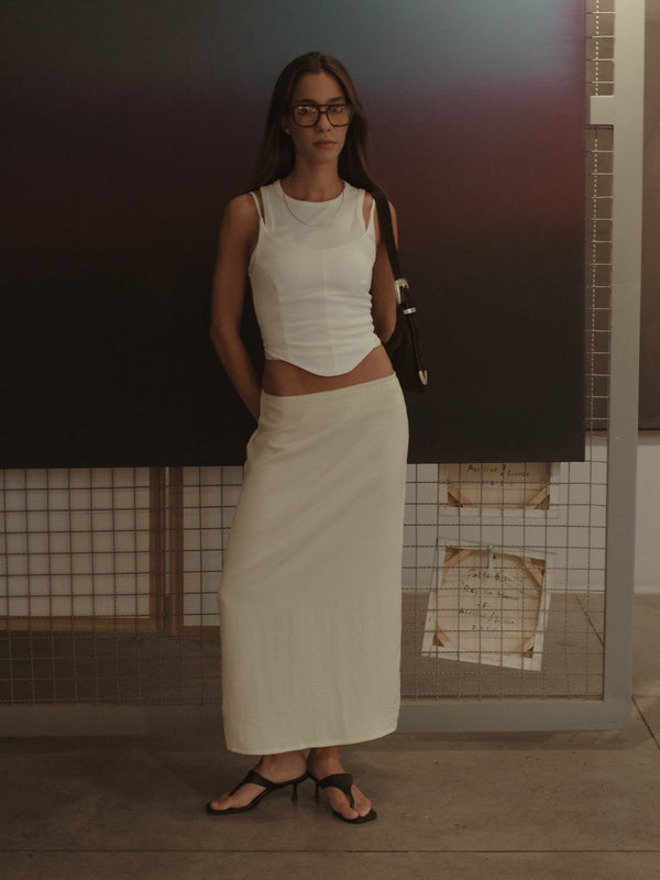 RIB SIMPLY TANK - CREAMY