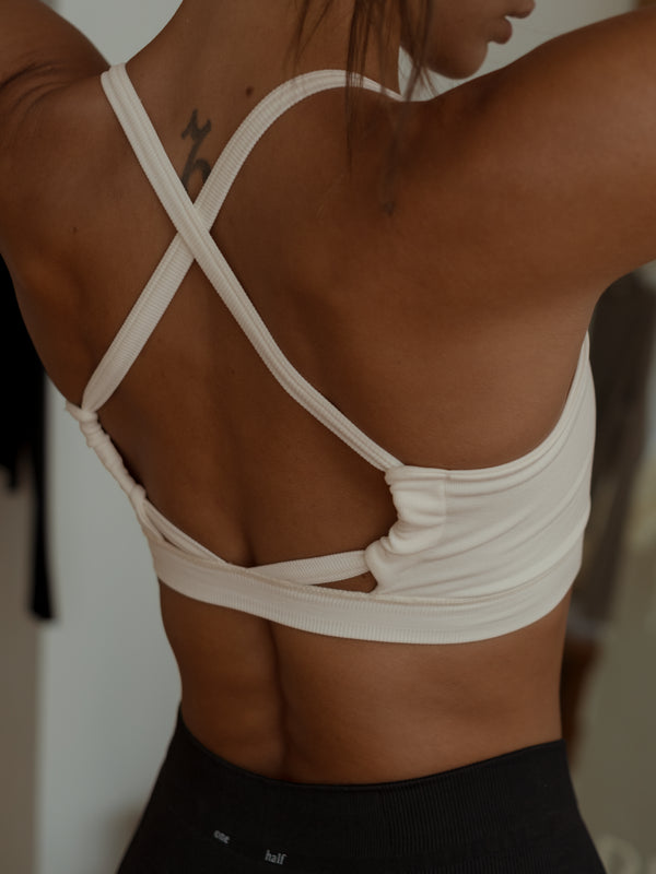 PULSE STRAP SEAMLESS TOP - IVORY