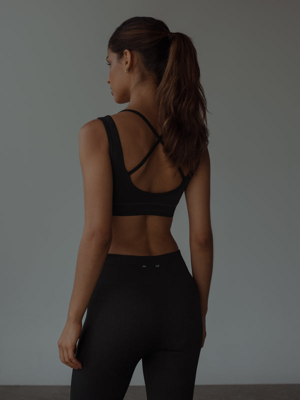 DOUBLE STRAP SEAMLESS TOP - SHADOW