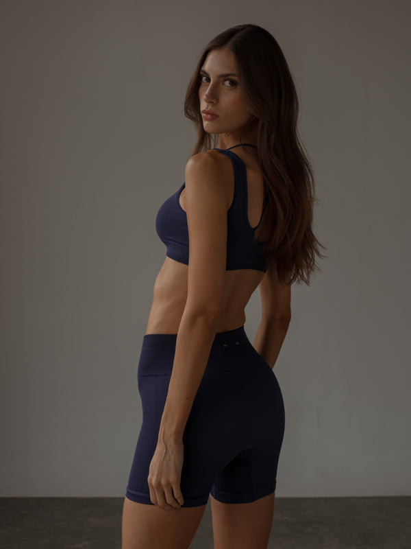 DOUBLE STRAP SEAMLESS TOP - MYSTIC PURPLE