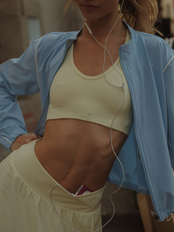 OVAL BACK SEAMLESS TOP - BUTTER YELLOW