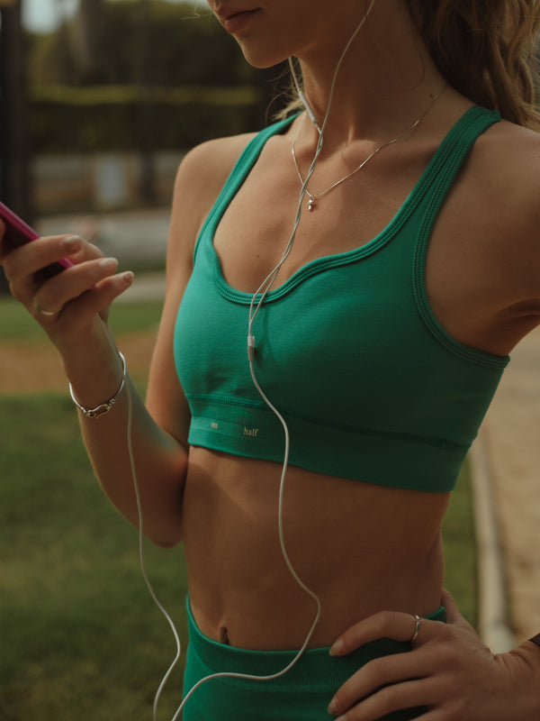 DROP SEAMLESS TOP - BRIGHT GREEN