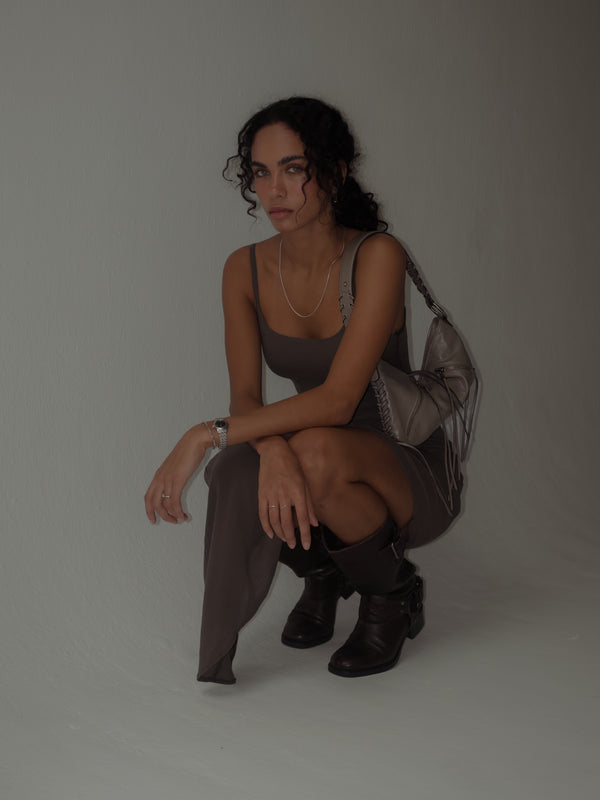 THE MINIMAL DRESS - ESPRESSO