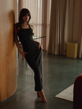 LUXE KNIT DRESS - BLACK